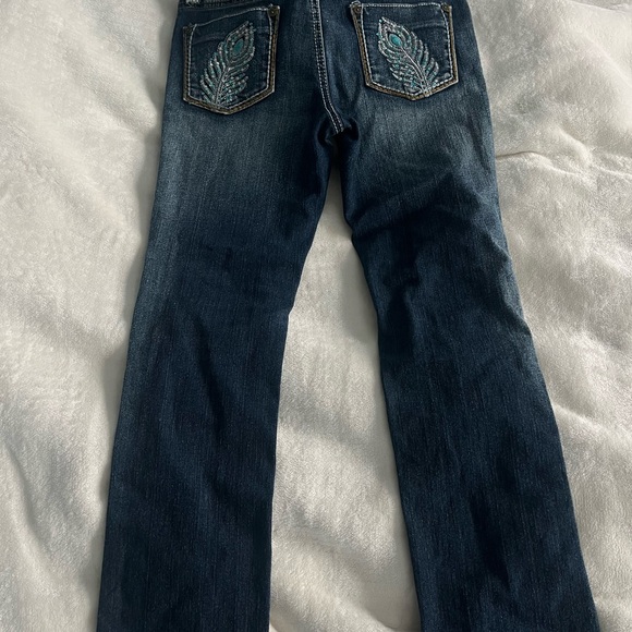 Vigoss Women's Dark Blue Boot Cut Jeans with Embroidery - Picture 4 of 5